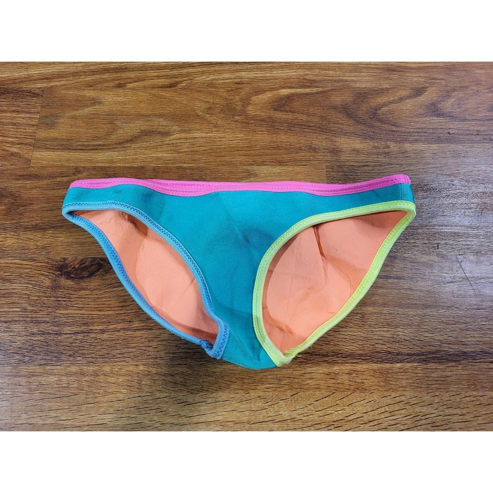 Triangl swimwear Teal neoprene bikini bottoms size S